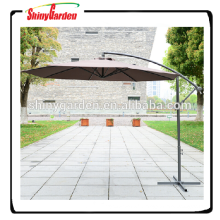 Parapluie en porte-à-faux 9 &#39;en acier 8ribs, parasol extérieur, parasol cantilever avec manivelle
